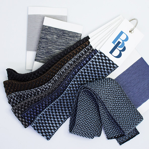Blue tones are hot this year, and BoBuck’s Blues collection
features a wide assortment of creative patterns and shades.